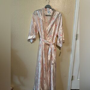Vintage At Home Wear Floral Robe‎ Maxi Size Medium